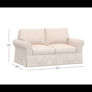 67” CUSTOM SLIP COVER FOR POTTERY BARN COMFORT ROLL LOVE SEAT from COMFORT WORKS